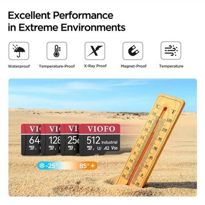 ����� ������ VIOFO 128GB Industrial Grade microSDXC U3 A2 V30