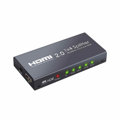 ���� HDMI �-4 ������ (SPLITTER) ����  4K ULTRA HD 60FPS - ���� EDID