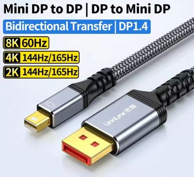 ��� ������ Mini DisplayPort ������ DisplayPort ���  1.4 HBR3 8K 60Hz ����� 2 ����� 
