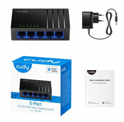 ��� ��� 5 ������ - CUDY 5 port GIGABIT - GS105D