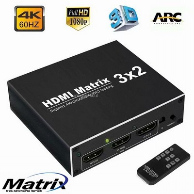 ������ HDMI 3X2 - ����/��� HDMI �-2 ������ (SPLITTER) � 3 ������ (���) ���� ARC ������� ����� - ���� ��� ����