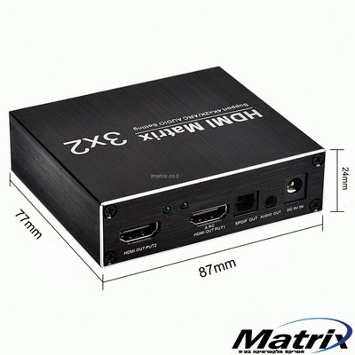 ������ HDMI 3X2 - ����/��� HDMI �-2 ������ (SPLITTER) � 3 ������ (���) ���� ARC ������� ����� - ���� ��� ����