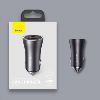 ���� ��� BASEUS 60W TYPE C PD + USB - ���� ����� ����� ������� ���, ������, HUAWEI, ����� ����.