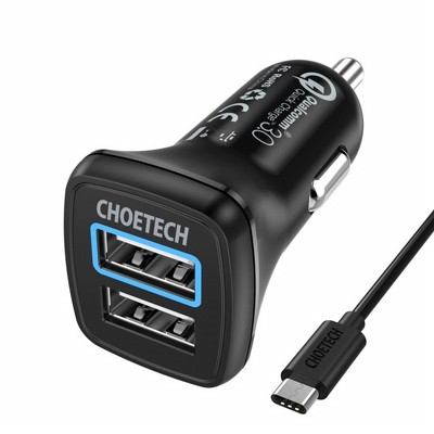 ���� ��� CHOETECH ���� � ���� QUALCOMM QUICK CHARGE 3.0 � �� 2 ������ USB - ���� 30W - ��� ��� TYPE C