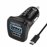 ���� ��� CHOETECH ���� � ���� QUALCOMM QUICK CHARGE 3.0 � �� 2 ������ USB - ���� 30W - ��� ��� TYPE C