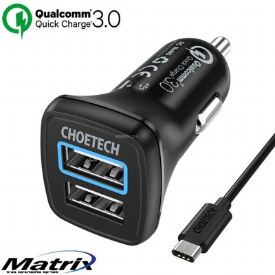 ���� ��� CHOETECH ���� � ���� QUALCOMM QUICK CHARGE 3.0 � �� 2 ������ USB - ���� 30W - ��� ��� TYPE C