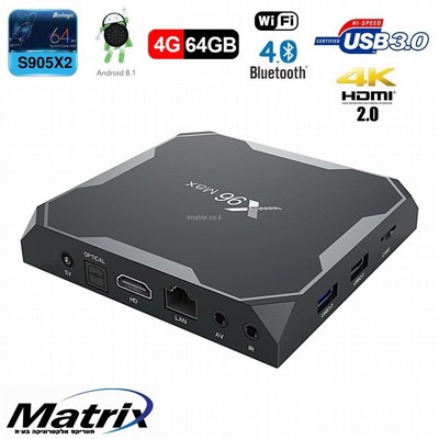 ������ ���� �������� ���� - X96 MAX �� 4GB+32GB ����60fps 4K, ���� ��� 4 �����  S905X2 64bit �������� 8.1