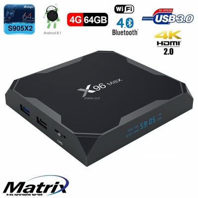 ������ ���� �������� ���� - X96 MAX �� 4GB+32GB ����60fps 4K, ���� ��� 4 �����  S905X2 64bit �������� 8.1