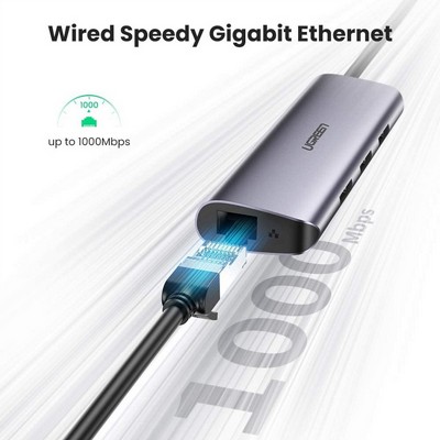 ���� / ����� ��� ������� ������  TYPE C ���� 3 ���� USB3 ����� UGREEN � TYPE C �-RJ45 � GIGABIT ETHERNET