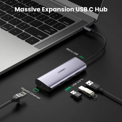 ���� / ����� ��� ������� ������  TYPE C ���� 3 ���� USB3 ����� UGREEN � TYPE C �-RJ45 � GIGABIT ETHERNET