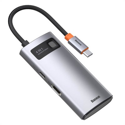 ���� ����� BASEUS ������ USB TYPE C -4 in 1 - ���� HDMI, USB2.0, USB3.0 ������ PD