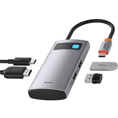 ���� ����� BASEUS ������ USB TYPE C -4 in 1 - ���� HDMI, USB2.0, USB3.0 ������ PD