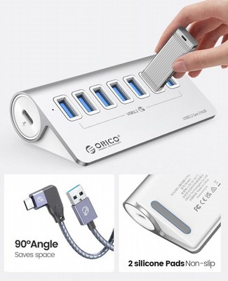 ���� USB 3.2 GEN2 ������ �� 7 ������  ORICO -  ���� 10Gbps