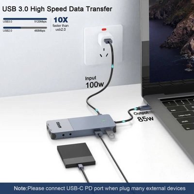 ���� ����� 11 � 1 | DISPLAYLINK | �� 3 ����� 4K 60Hz | ����� � MACBOOK � WINDOWS  | ���� ����� PD �� 100W