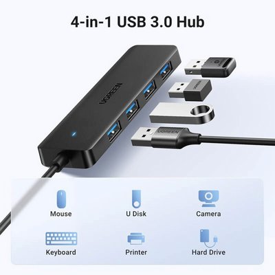 ���� USB 3.0 �� 4 ������ ���� 1 ��� UGREEN CM219
