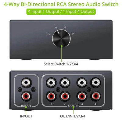 ��� ����� �� ������ - �� ������ RCA - �� 4 ������ �����  - 4WAY BI-DIRECTIONAL AUDIO SWITCH