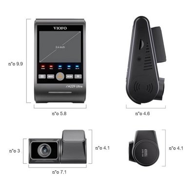 VIOFO A229 Ultra 2CH ����� ��� 4K ����� + 4K ������ �� Sony STARVIS 2 �-GPS