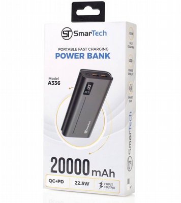 ����� ����� POWERBANK ������� 20000mAh - ���� ����� ����� PD � QC3.0 - �� ������� - 22.5W