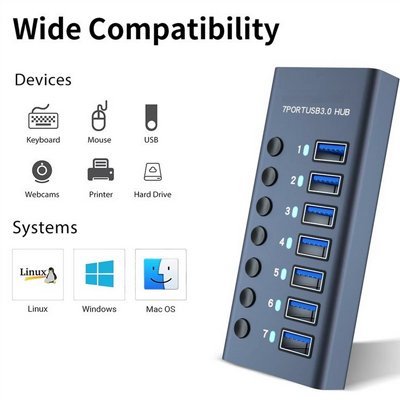 ���� USB 3.0 �� 7 ������ ���� ���� ��� ����� | USB HUB ��� 985B