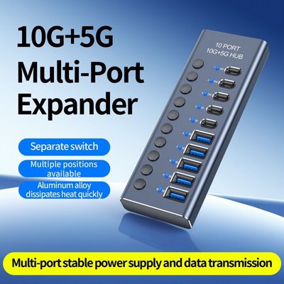 ���� USB �� 10 ������ USB-A �-USB-C ������� �� 10Gbps |  ��� USB HUB 985F