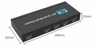 ���� ��� 4X1 - ����� ��  �� 4 ������ HDMI �� ��� ��� | QUAD HDMI MULTI-VIEWER