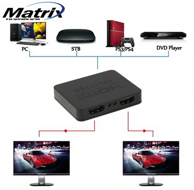 ���� HDMI �-2 ������ (SPLITTER) ���� �1080P 3D �- 4K ULTRA HD 