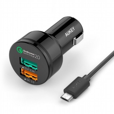 ���� ���� AUKEY ����� ���� ���� �� ��� ����� ����� ���� � QUALCOMM QUICK CHARGE 2.0 � �� 2 ������ USB - ������� S6 S7 S8 ������ ��� �� ����������