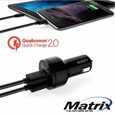 ���� ���� AUKEY ����� ���� ���� �� ��� ����� ����� ���� � QUALCOMM QUICK CHARGE 2.0 � �� 2 ������ USB - ������� S6 S7 S8 ������ ��� �� ����������