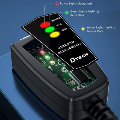 ��� ���� USB-A / USB-C �-RS232, RS422 �-RS485 ����� 1.5 ��� DTECH IOT5068A