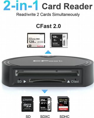 ���� ������� ���� CFAST 2.0 �- SD - ����� USB3.2 GEN2 ���� - ����� ����� TYPE C � USB A.