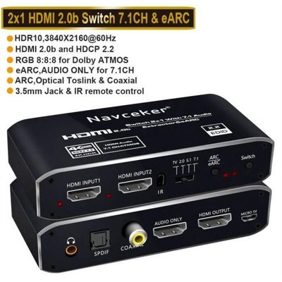 ���� ���� ���� ����� ������� �������  HDMI 2.0b Audio Extractor | ���� ����� � 4K 60Hz | EARC | HDR | 7.1