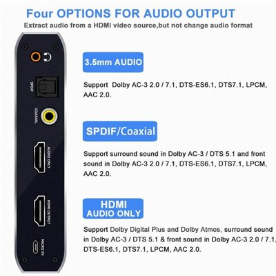 ���� ���� ���� ����� ������� �������  HDMI 2.0b Audio Extractor | ���� ����� � 4K 60Hz | EARC | HDR | 7.1