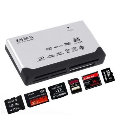 קורא כרטיסים ALL IN 1 - כולל Micro-SD, SD, CF, MMC, XD ועוד