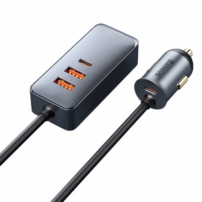 ���� ����� ���� BASEUS �� 4 ������ -  2X TYPE C �  2X USB - ���� ���� 120W