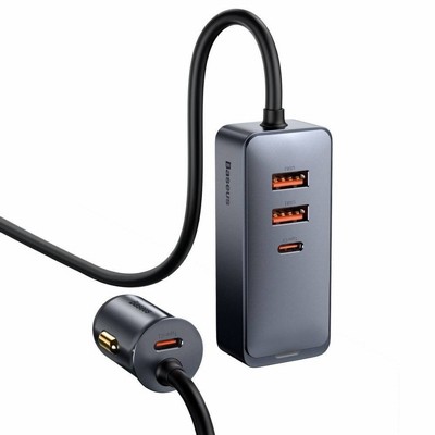 ���� ����� ���� BASEUS �� 4 ������ -  2X TYPE C �  2X USB - ���� ���� 120W