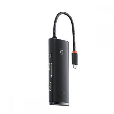 ���� ����� BASEUS ������� ������ USB TYPE C -6 in 1 - ���� HDMI, ���� �������, ������ USB3.0 ������ PD