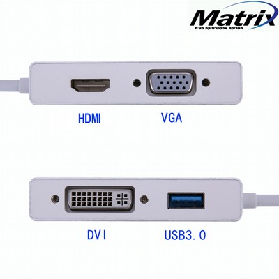 ���� ����� �- USB 3.1 Type C �HDMI / VGA / DVI / USB3.0 - ���� �� 4K
